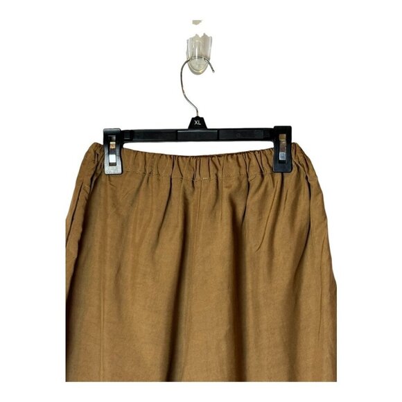 The Frankie Shop Shorts Women XS Tan‎ Camel Elastic Waist Pleated High Rise - Picture 5 of 11